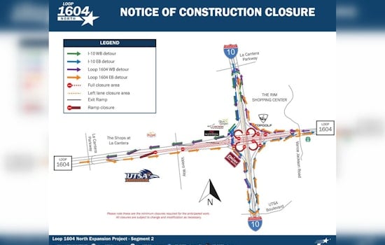 San Antonio's Loop 1604 Closure Planned for Weekend, Major Expansion Project Underway