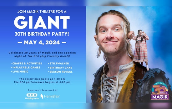 San Antonio's Magik Theatre Celebrates 30th Anniversary with Debut of Roald Dahl's "The BFG"