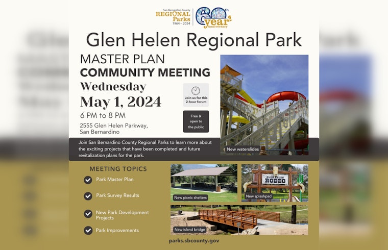 San Bernardino County Seeks Public Input on Glen Helen Regional Park Master Plan