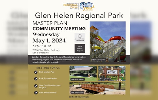 San Bernardino County Seeks Public Input on Glen Helen Regional Park Master Plan