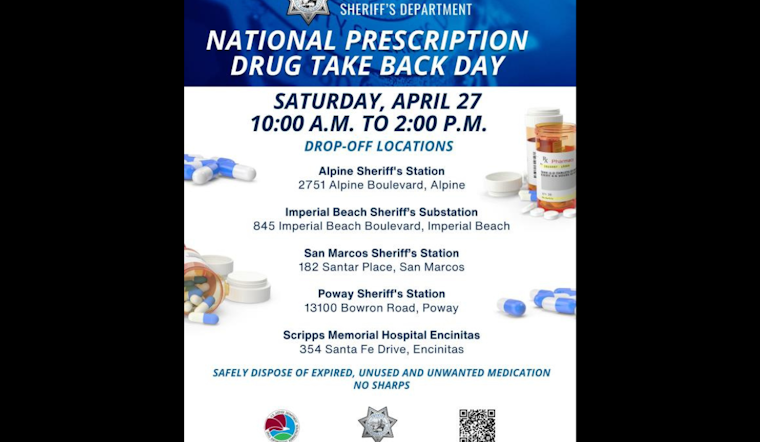 San Diego Sheriff and DEA Host Prescription Drug Take Back Day to Combat Medication Misuse