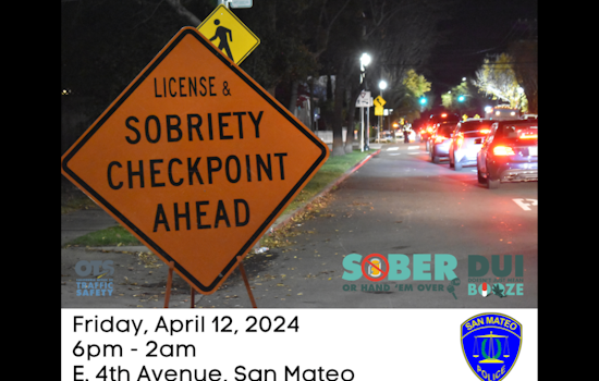 San Mateo Police to Enforce DUI Checkpoint on E. 4th Avenue in Upcoming Safety Operation