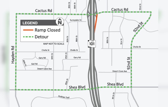Scottsdale Drivers Brace for Two-Month Ramp Closure on Northbound Loop 101 at Cactus Road