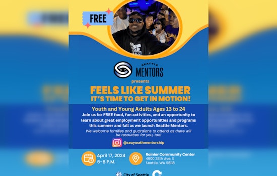 Seattle's Rainier Community Center Hosts Free Event for Youths with Mentorship and Job Opportunities on April 17