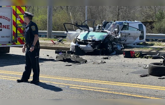 Severe Rollover Crash in Norwood Prompts Massive Emergency Response, Injuries Unknown