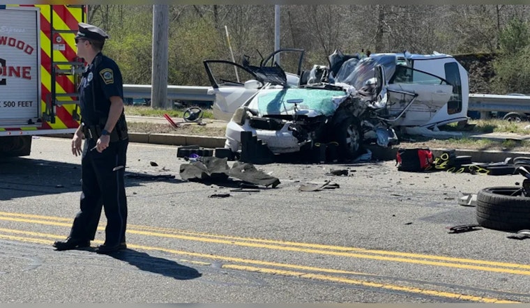 Severe Rollover Crash in Norwood Prompts Massive Emergency Response, Injuries Unknown