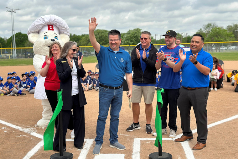 South Garland Little Leaguers Celebrate Ribbon-Cutting for Renovated Tee-Ball Field at Central Park