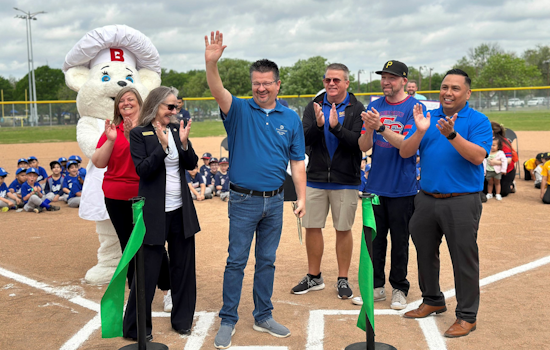 South Garland Little Leaguers Celebrate Ribbon-Cutting for Renovated Tee-Ball Field at Central Park