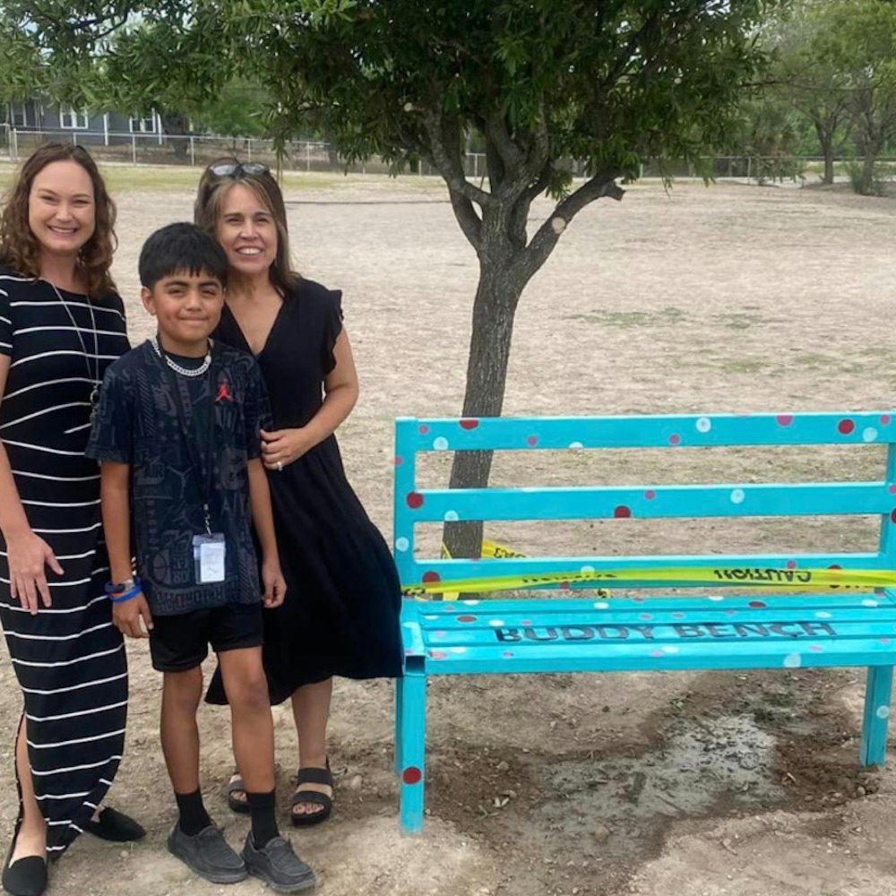 South Texas Fourth Grader's 'Buddy Bench' Initiative Cultivates Community at School