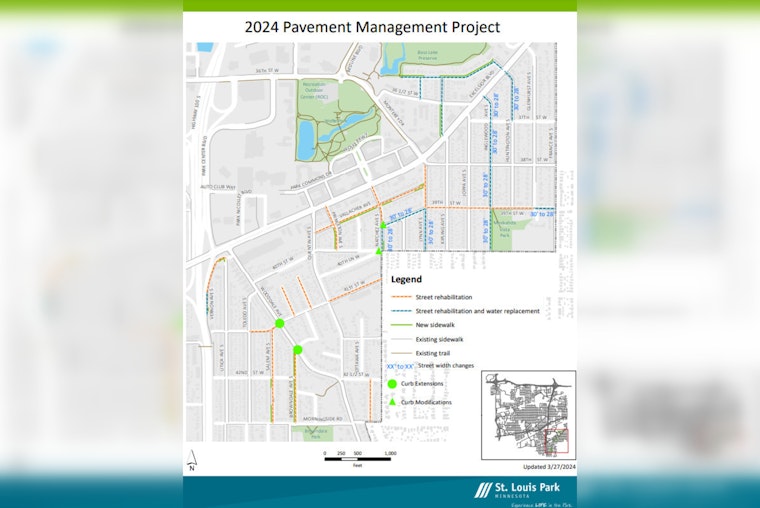 St. Louis Park Embarks on Pavement Management Project, Residents Advised to Prepare for Construction Disruptions