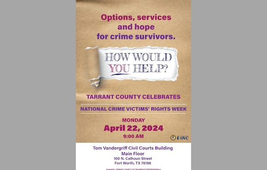 Tarrant County Shines Light on Victims' Rights During National Event at Fort Worth's Tom Vandergriff Building
