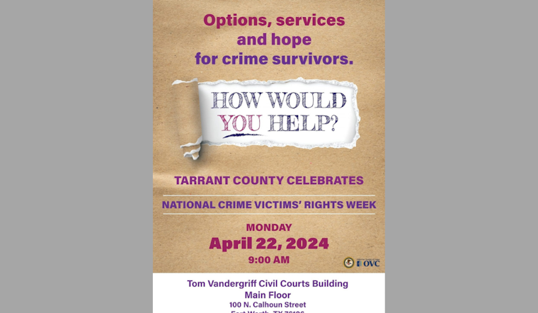 Tarrant County Shines Light on Victims' Rights During National Event at Fort Worth's Tom Vandergriff Building