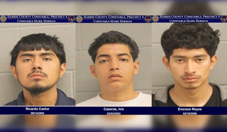 Three Suspects Arrested for Evading Police in High-Speed Chase Turned Foot Pursuit in Harris County