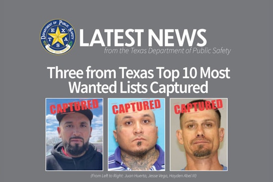 Trio from Texas' Most Wanted Lists Captured in String of Criminal Arrests Across the State