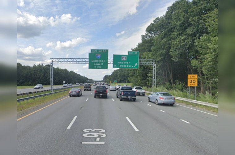 Vehicle Crash on I-93 Southbound in Andover Stirs Traffic Delays, Lane Closures Advised