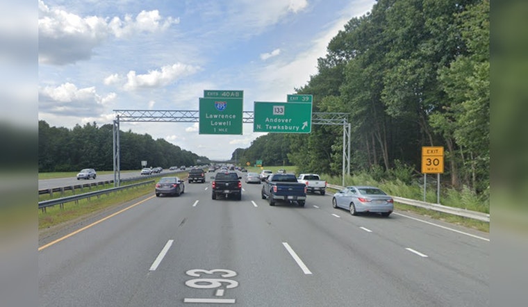 Vehicle Crash on I-93 Southbound in Andover Stirs Traffic Delays, Lane Closures Advised