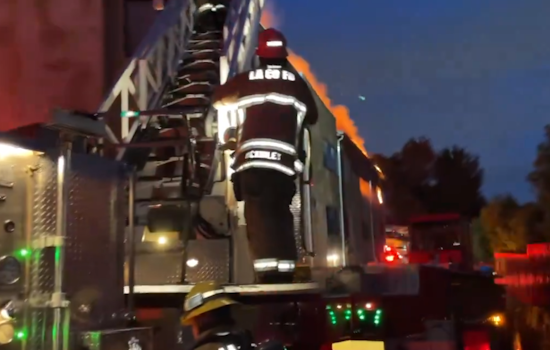 VIDEO: Massive Fire Ravages Lomita Apartment Complex, Sparking Second Floor Collapse
