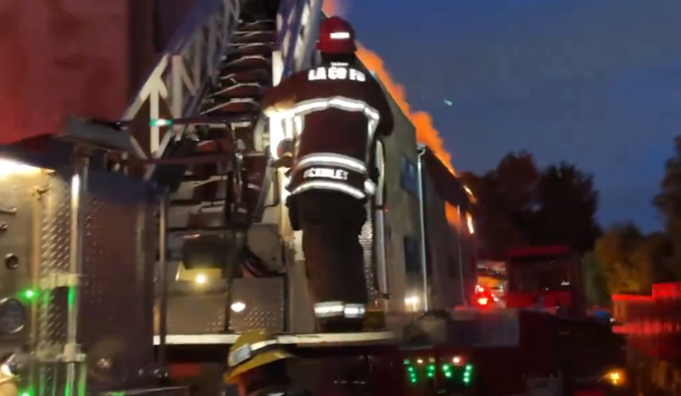 VIDEO: Massive Fire Ravages Lomita Apartment Complex, Sparking Second Floor Collapse