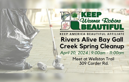 Warner Robins Joins Statewide 'Rivers Alive' Effort for Georgia Waterway Cleanup on April 20