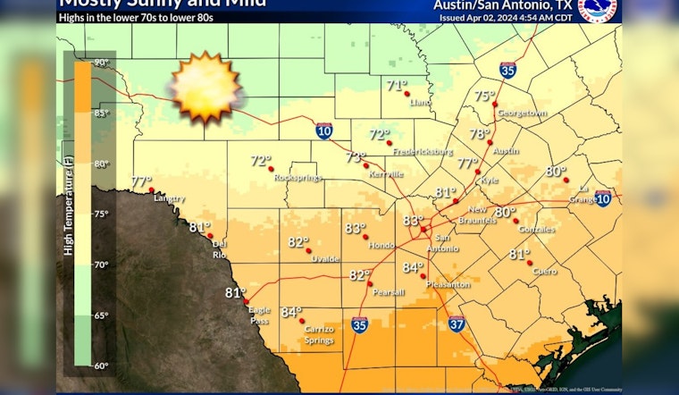 Week of Sunshine Awaits Austin; Weekend May Bring Showers, Says National Weather Service