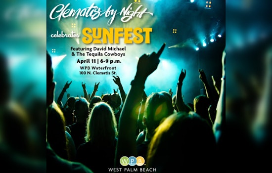West Palm Beach Amps Up Clematis by Night with SunFest Kickoff Featuring David Michael & The Tequila Cowboys