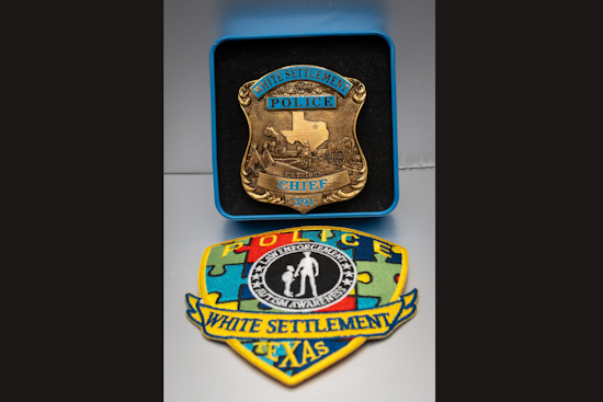 White Settlement Police Support Autism Awareness with Special Badges and "Take Me Home" Program