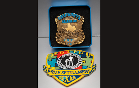 White Settlement Police Support Autism Awareness with Special Badges and "Take Me Home" Program