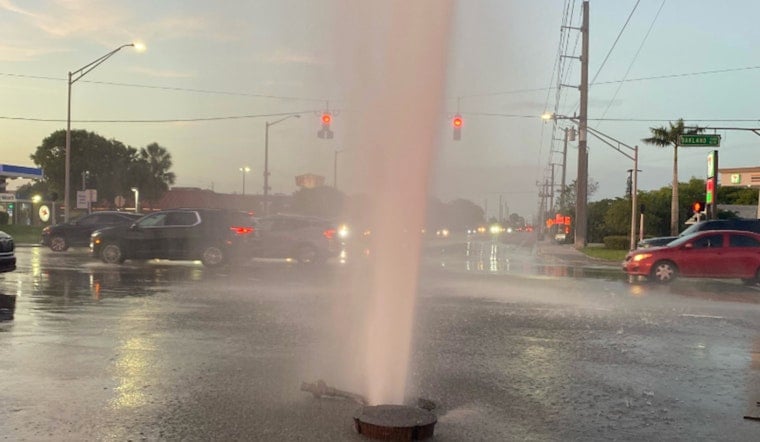 Wilton Manors Water Main Break Disrupts Traffic, Repairs Restore Normalcy on Oakland Park Boulevard