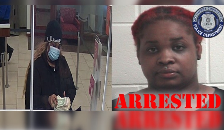 Woman Charged in Henry County Wells Fargo Robbery Allegedly Used Mother's SUV as Getaway Car