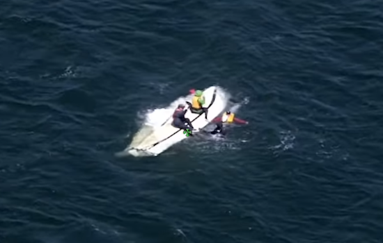 Four Rescued by Sonoma Sheriff's Helicopter After Boat Capsizes in Tomales Bay