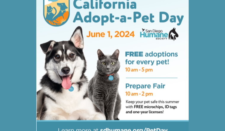 San Diego Humane Society Hosts Free Adoption Fair and 'Prepare Fair' to Protect Pets This Summer