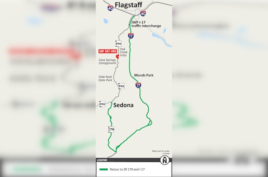ADOT Announces Daytime Closures of SR 89A in Oak Creek Canyon for Rockfall Mitigation
