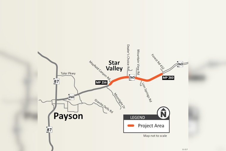 ADOT Invites Payson Residents to Discuss State Route 260 Lion Springs Improvement Project