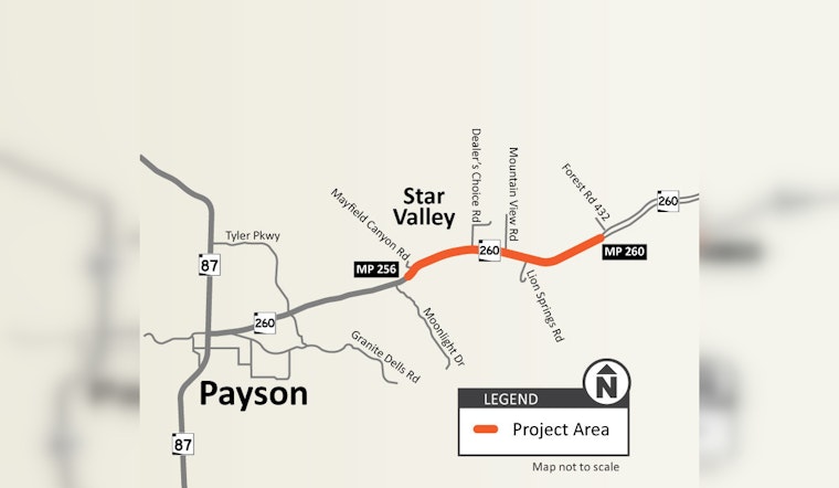 ADOT Invites Payson Residents to Discuss State Route 260 Lion Springs Improvement Project