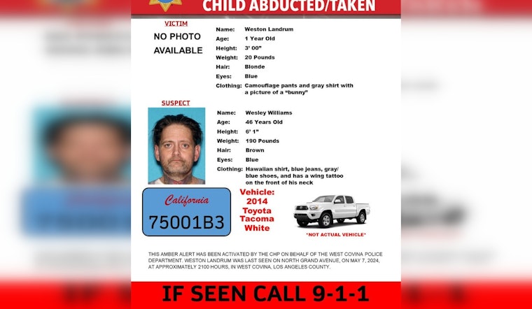 Amber Alert Issued for 1-Year-Old Boy After Alleged Abduction by Father in West Covina