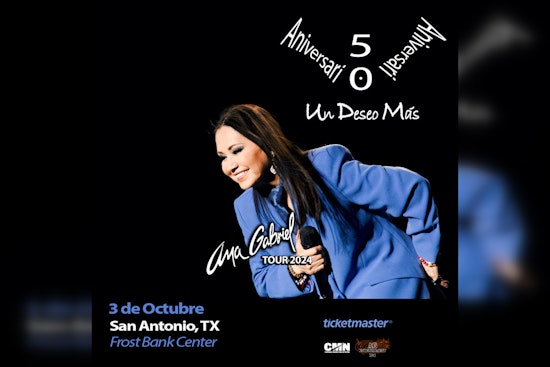 Ana Gabriel to Stir San Antonio with 'Un Deseo Mas Tour' at Frost Bank Center