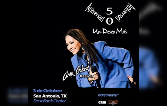 Ana Gabriel to Stir San Antonio with 'Un Deseo Mas Tour' at Frost Bank Center