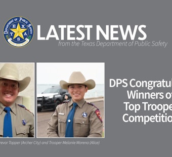 Archer City's Trevor Topper and Alice's Melanie Moreno Triumph as 2024 Top Troopers in Texas DPS Competition