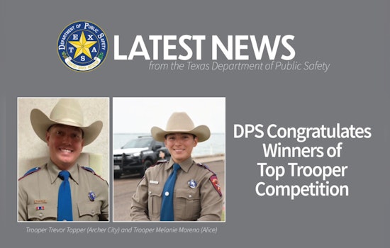 Archer City's Trevor Topper and Alice's Melanie Moreno Triumph as 2024 Top Troopers in Texas DPS Competition
