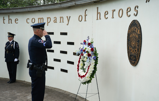 Arlington Police Department Honors Fallen Officer Darrin McMichael at Heroes Park Memorial Ceremony