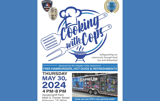 Arlington Police to Serve Up Smiles with "Cooking with Cops" Event at Vandergriff Park