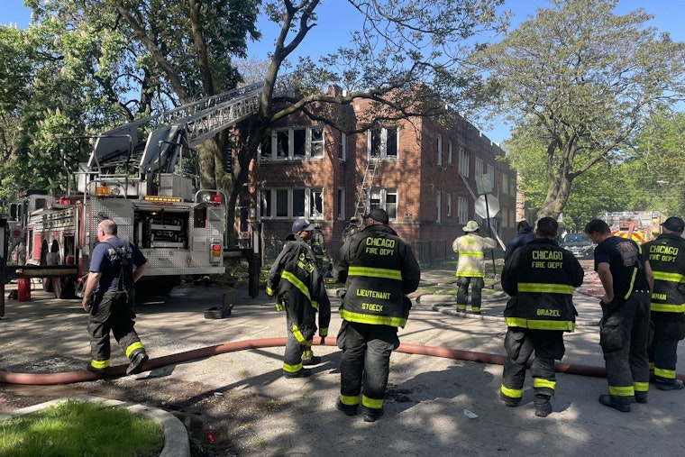 Auburn Gresham's Historic Building Engulfed in Flames, Collapses; One Injured, Families Displaced
