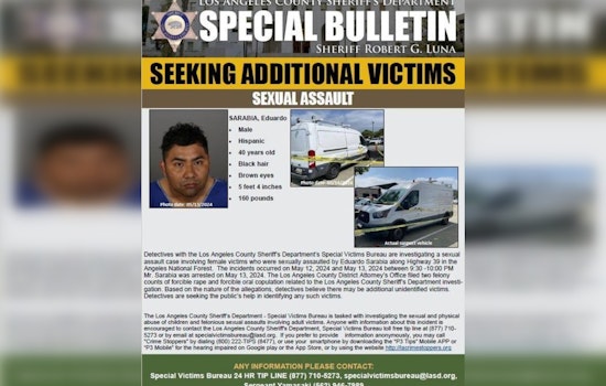 Authorities Seek Possible Additional Victims of Suspect Charged in Angeles Forest Sexual Assaults