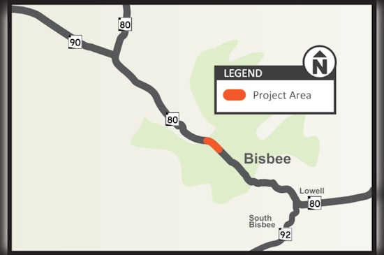 Bisbee's State Route 80 Boasts Enhanced Safety with LED Lighting and New Bike Lanes Near Mule Pass Tunnel
