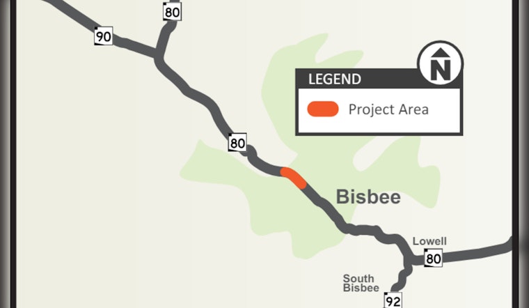 Bisbee's State Route 80 Boasts Enhanced Safety with LED Lighting and New Bike Lanes Near Mule Pass Tunnel