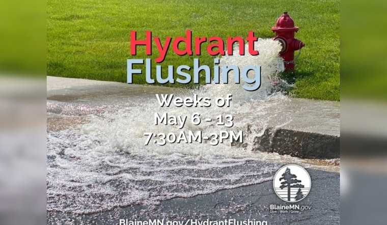 Blaine Public Works Schedules Hydrant Flushing May 13, Residents Warned of Potential Water Discoloration