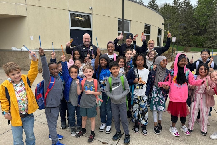 Bloomington Police Bond with Local Youth through Elementary School Pencil Handouts