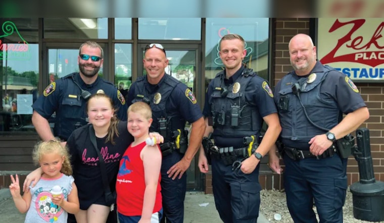 Bloomington Police Swap Handcuffs for Scoops in Community-Building 'Cops and Cones' Summer Event