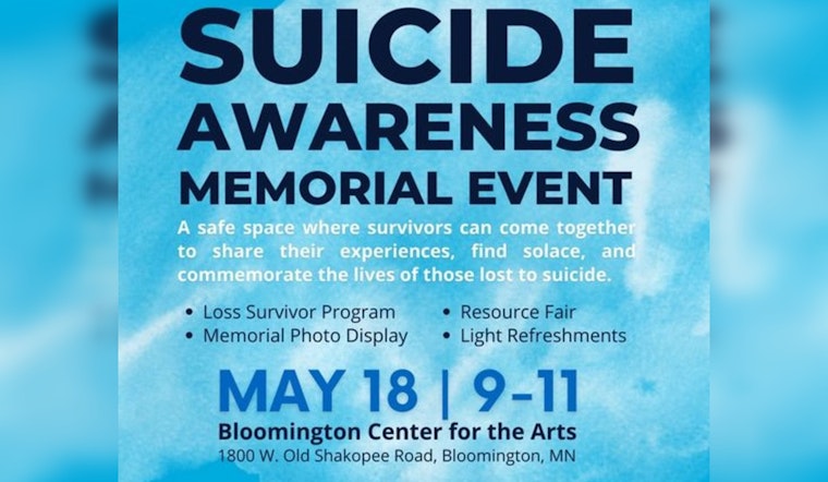 Bloomington to Embrace Healing with Suicide Awareness Memorial Event