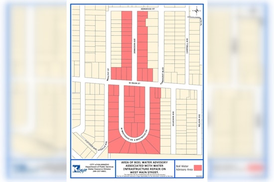 Boil Water Advisory Issued for Parts of Kalamazoo Township Following Main Break